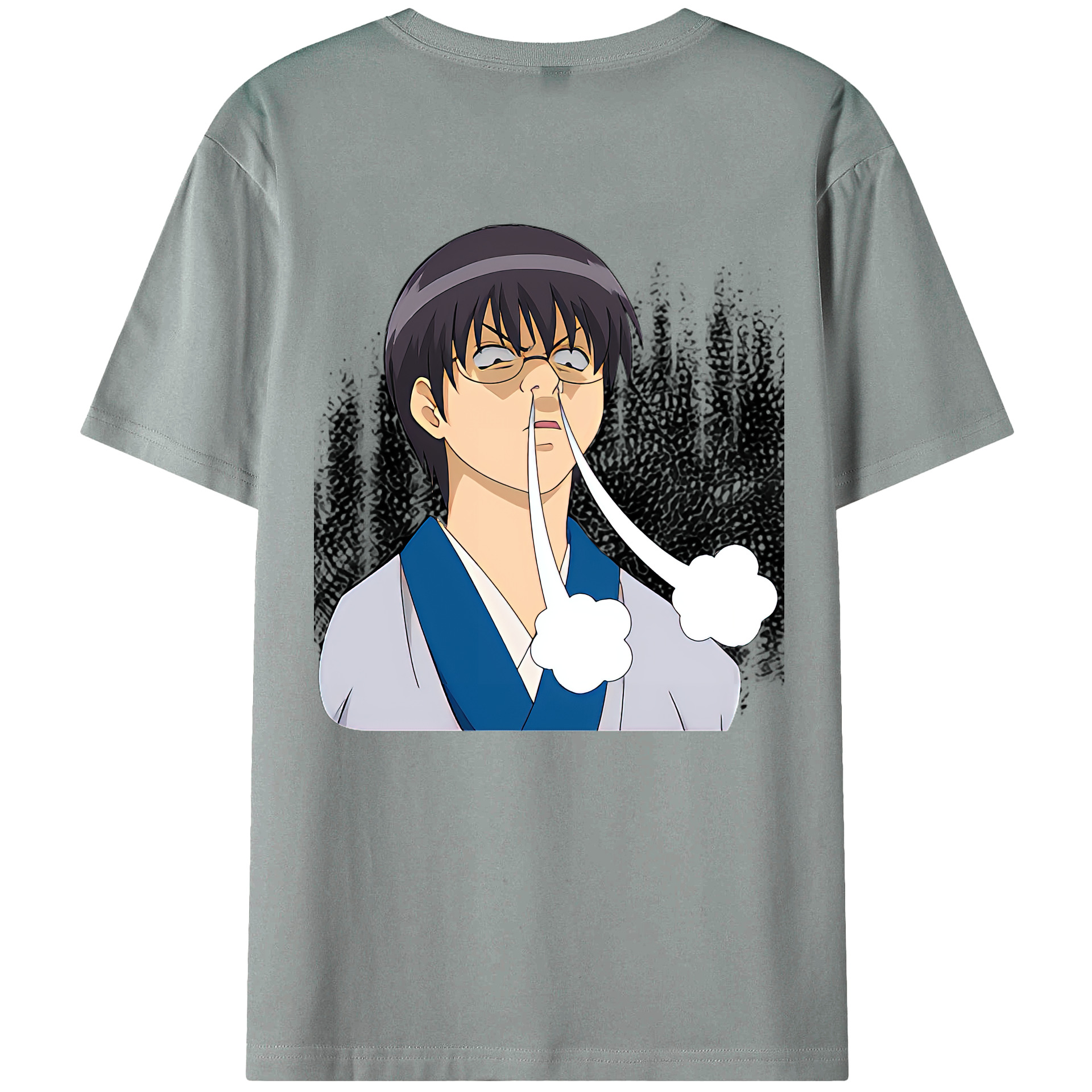 （画像用） ぎんたま 坂田銀時（さかたぎんとき） 神楽 志村新八（しむら しんぱち） GINTAMA Sakata Gintoki Kagura Shimura Shinpachi 綿100％ メンズ半袖Tシャツ（バックプリント） 通気性